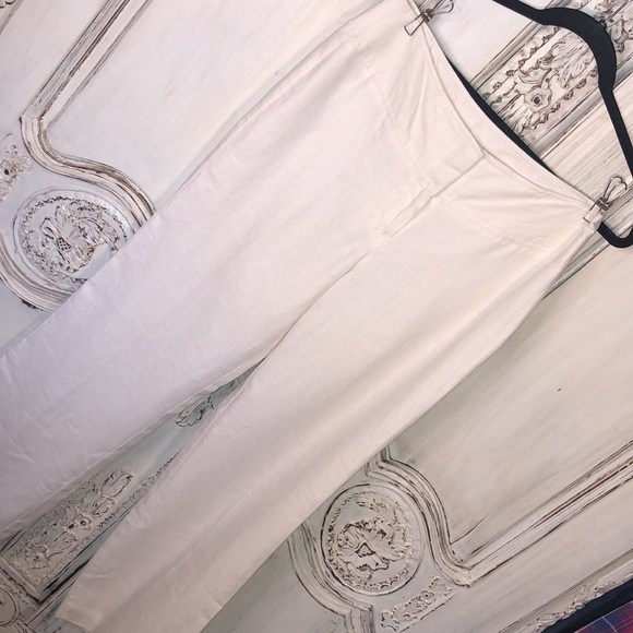 Worthington 100% Linen Fully Lined Wide Leg Set-in Waistband Trousers Size 8 - Picture 3 of 8